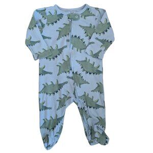 Carter's Blue & Green Dinosaur Footie Sleeper 6-9m